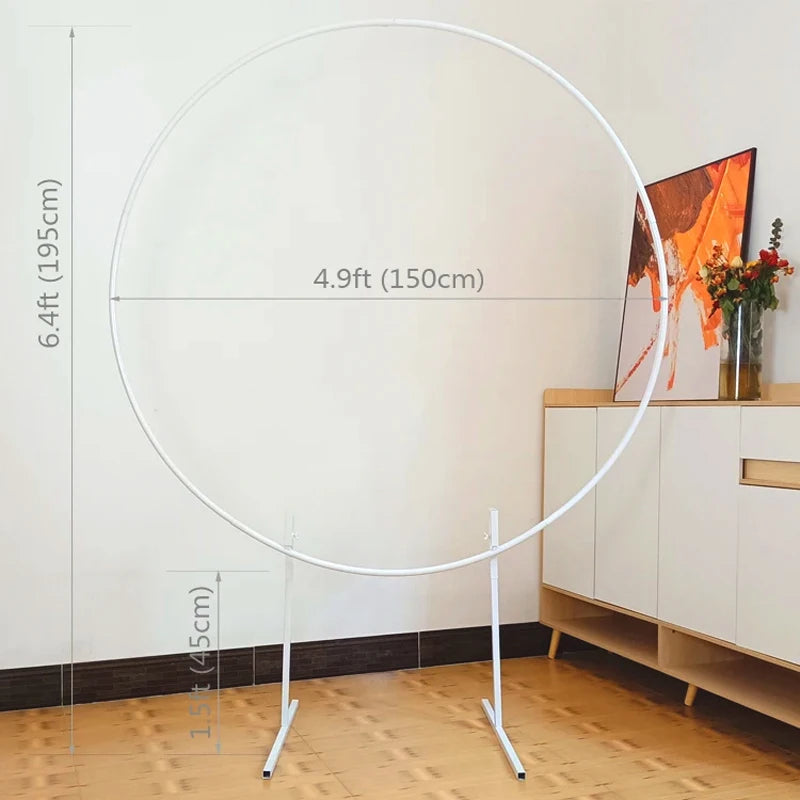 Painel Arco Redondo de Ferro 150cm para Decoração de Festas