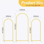 Arco romano dourado para casamento - 3pcs