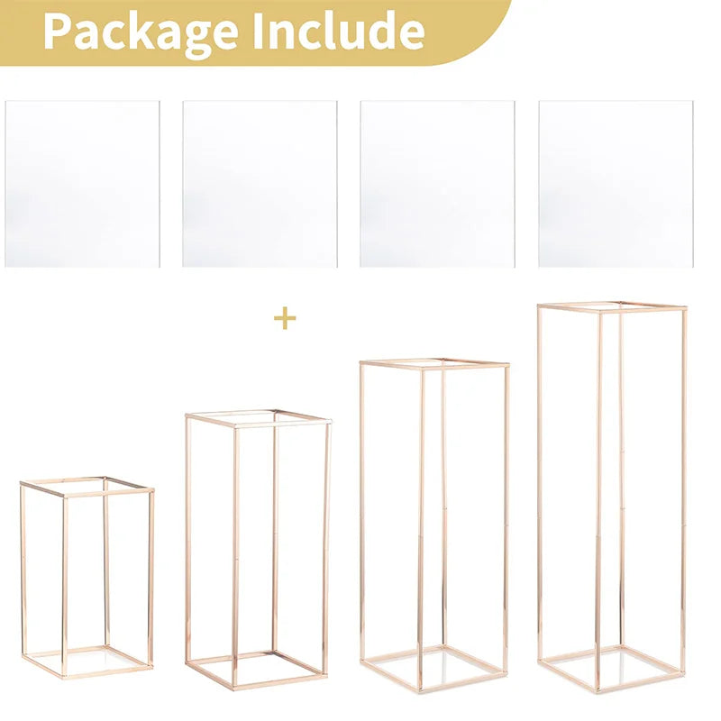 Kit de 4 Mesas Quadradas de Metal (PP, P, M, G)