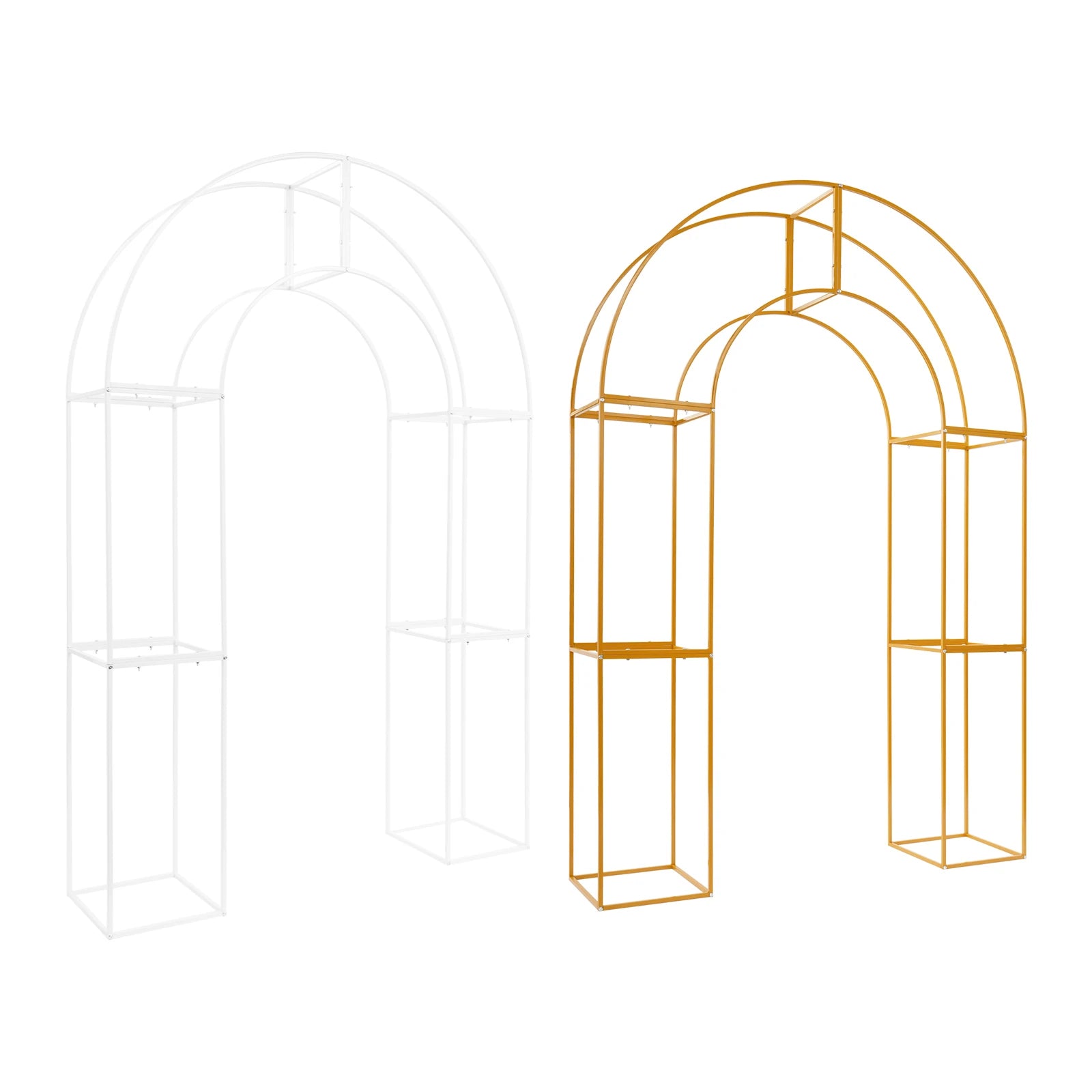 Three-dimensional Arch Wedding Stand, 1.5*2.3m Backdrop Flowers Frame, Free Standing Wedding Party Arch For Weddings, Parties