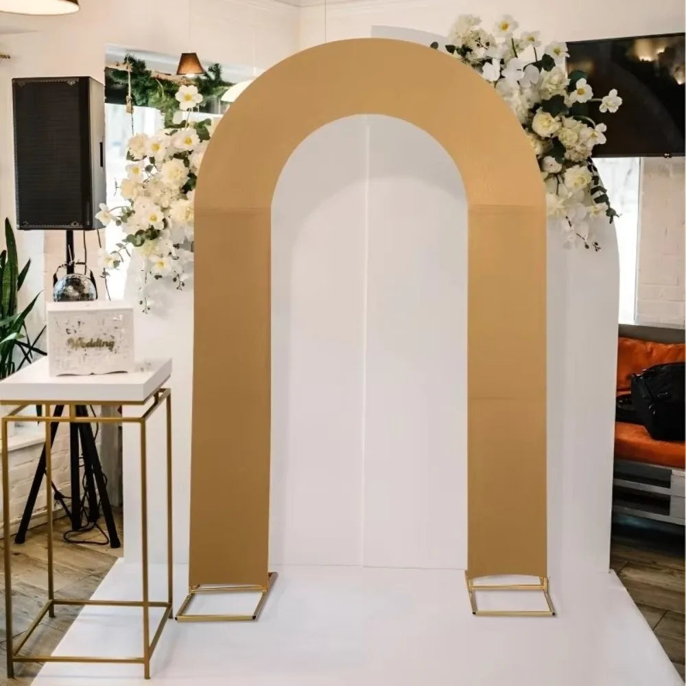 High Elasticity Arch Backdrop Cover Stretchy Open Background Cloth Stand Cover U-Shaped Wedding Party Decoration