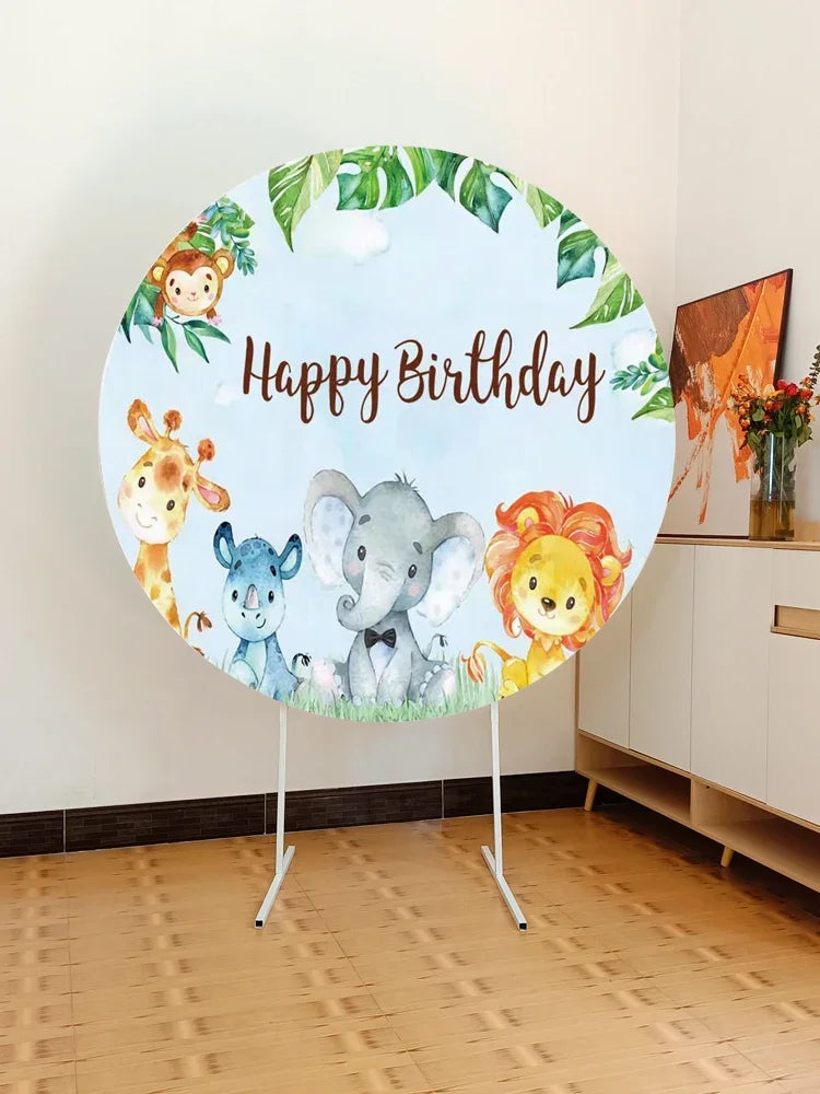 Round Metal Heightened Arch White Iron Background Cover Stand Birthday Party Background Stand Balloon Arch Decoration Stand
