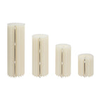 Mesa de papel efeito Sanfona 4pc - Marfim