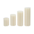 Mesa de papel efeito Sanfona 4pc - Marfim