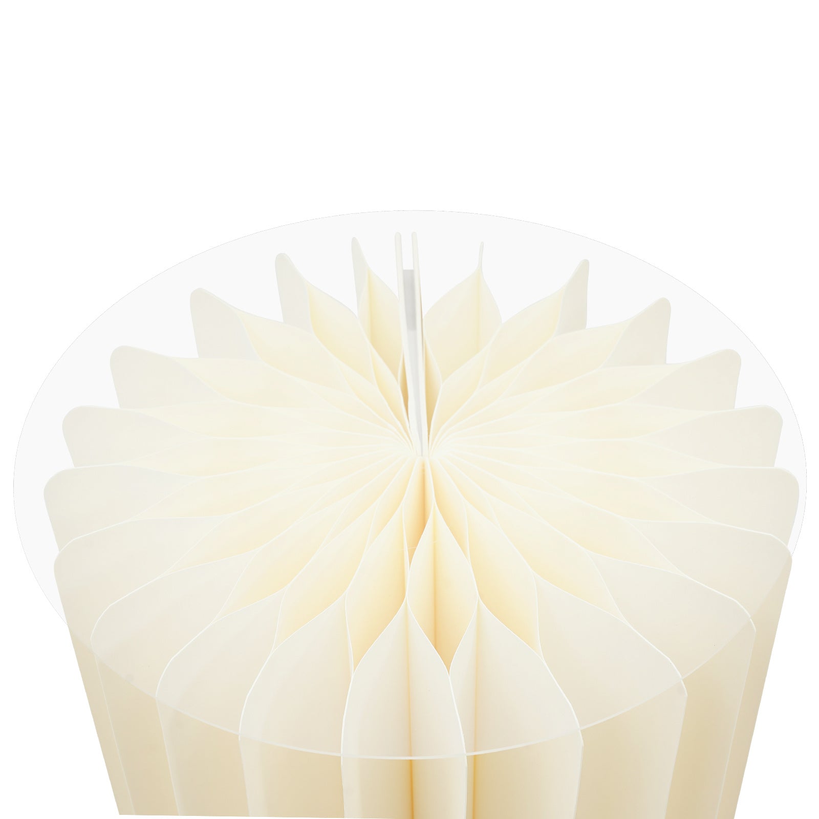 Mesa de papel efeito Sanfona 4pc - Marfim